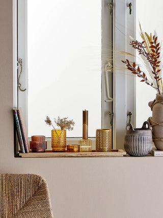 Tablett Glas Braun Sanga 43cm