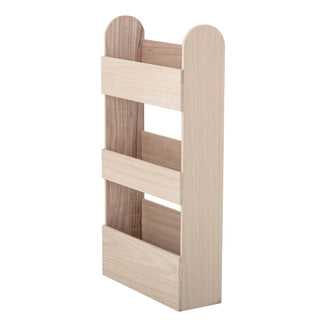 Moris estantería de pared madera de paulownia natural 70cm