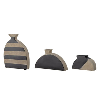 Jarrón terracota negro Nezha - set de 3