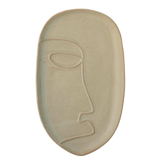Vassoio in ceramica verde Ngan 30cm