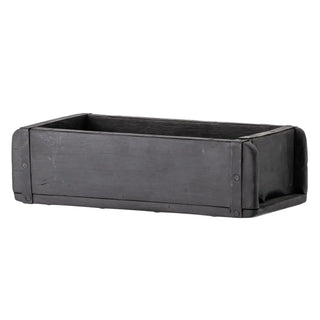 Storage box wood black Janemaria 15x30cm