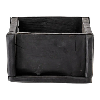 Storage box wood black Janemaria 15x30cm