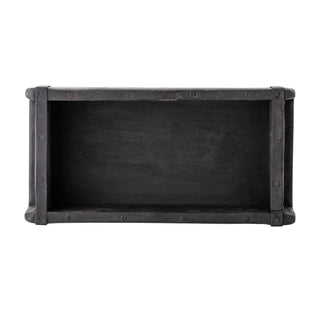 Storage box wood black Janemaria 15x30cm