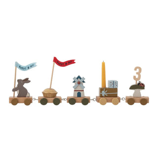 Alfi verjaardagstrein hout multicolor 39cm