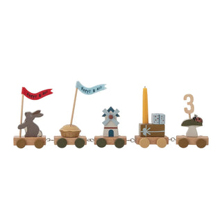 Alfi verjaardagstrein hout multicolor 39cm