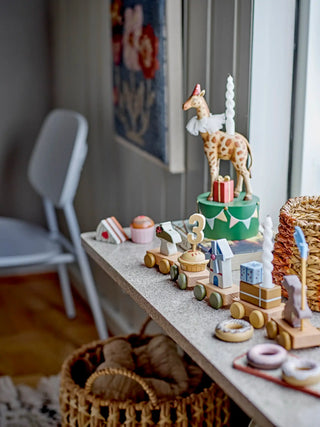 Alfi verjaardagstrein hout multicolor 39cm