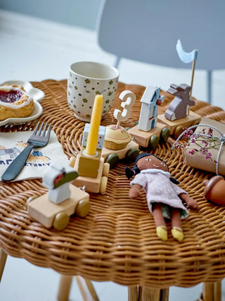 Alfi verjaardagstrein hout multicolor 39cm