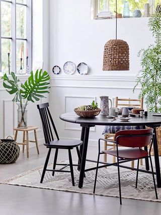 Dining table acacia wood black Lope 140cm