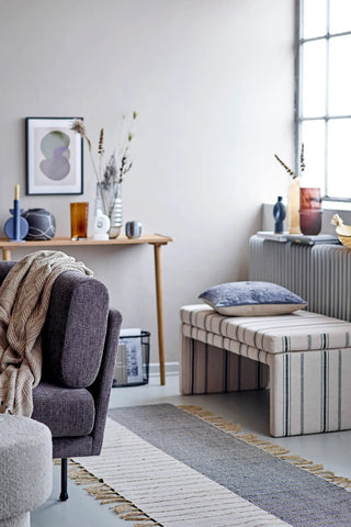 Alfombra de algodón nature Aciano 80x250cm