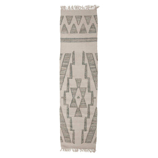 Alfombra de lana verde Delara 60x240cm