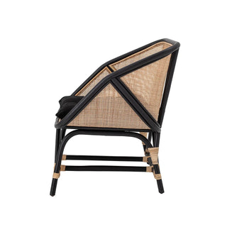 Lounge Stuhl Rattan schwarz Loue