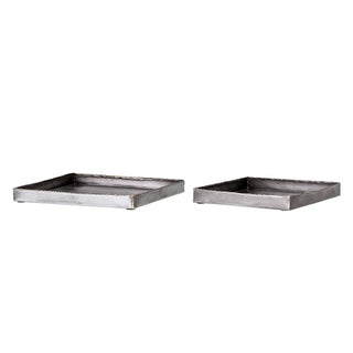 Tablett Metall schwarz Cody - Set von 2