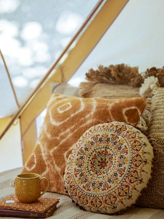 Kussen katoen oranje Ester 50x50cm