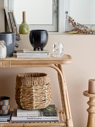 Tavolino laterale rattan beige/naturale Thenna 111cm