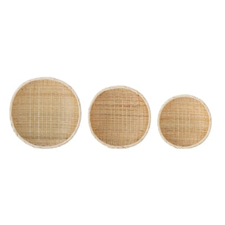 Mand bamboe nature Nico - set van 3