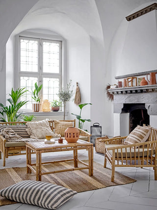 Wanddekoration Seegras nature Hevan - Set van 2