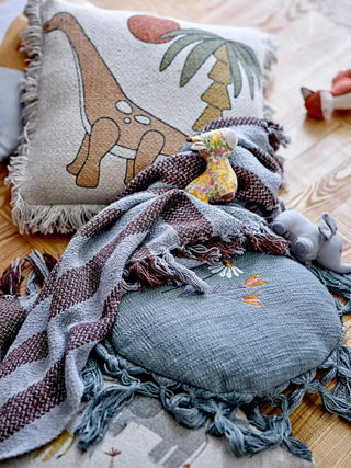 Elinna cuscino decorativo cotone blu 35cm