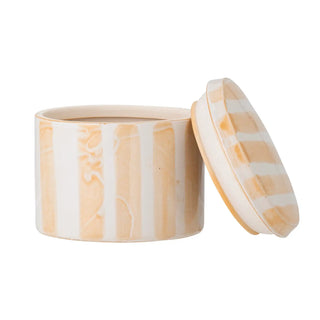 Tarro de almacenamiento de cerámica amarillo Cathe