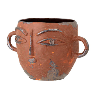 Flower pot earthenware brown Lo