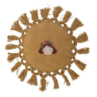 Elinna cushion cotton yellow 35cm