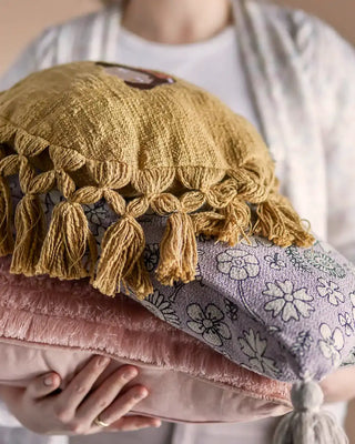 Elinna cuscino cotone giallo 35cm