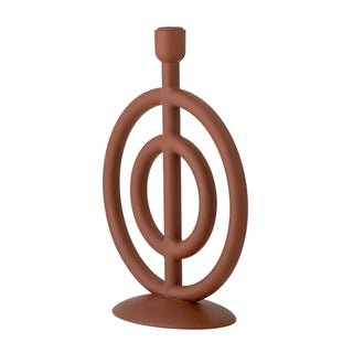 Candlestick polyresin brown Flikka 33cm
