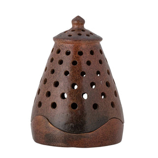 Theelichthouder terracotta bruin Norra 23cm