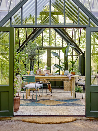 Eetkamerstoel metaal groen Monsi