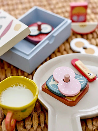 Thyra coffret déjeuner en bois - set de 12