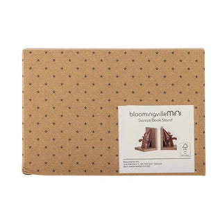 Fermalibri Santos legno rosso - set di 2