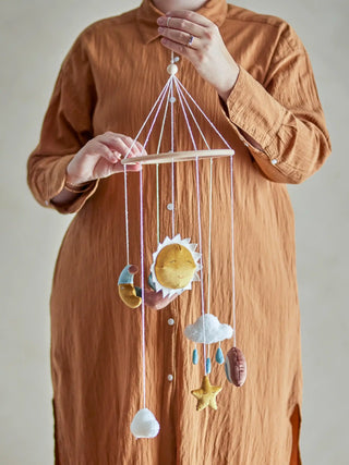 Vigge mobile bébé polyester brun