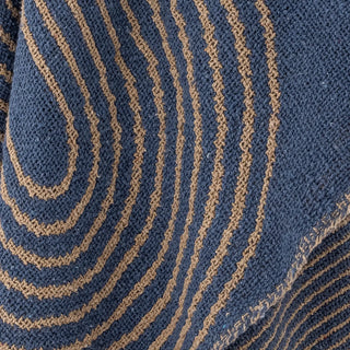 Plaid gerecycled katoen blauw Tiffanie 130x160cm