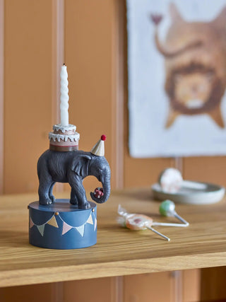 Lysestage polyresin multicolor 10cm