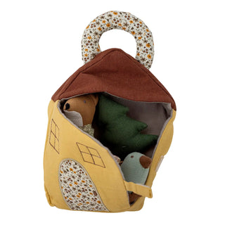 Tio set de jeu en lin brun