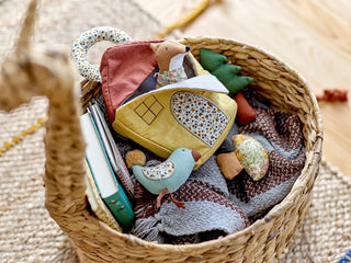 Tio set de jeu en lin brun