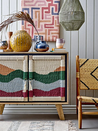 Fauteuil lounge teck beige/naturel Lennox