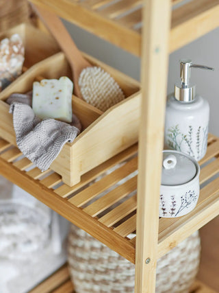 Ensemble distributeur de savon en céramique nature Bea