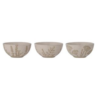 Schalenset aardewerk beige Primrose - set van 3