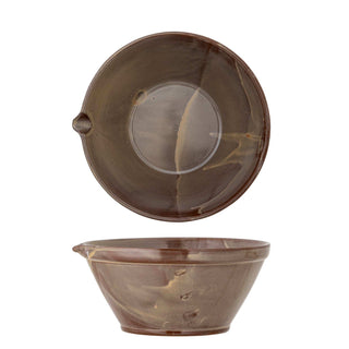 Schaal aardewerk bruin Lani 28cm