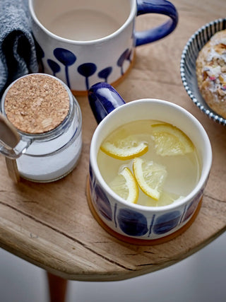 Mok aardewerk blauw Linora - set van 3