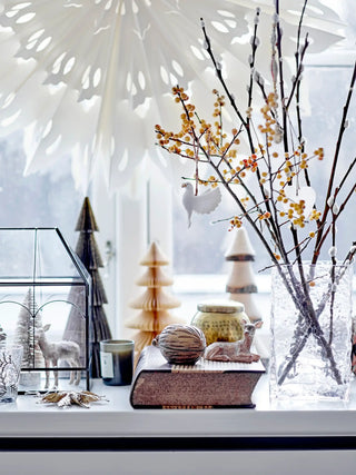 Set of 3 polyresin brown reindeer Tuan