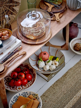 Schaal aardewerk blauw Heikki 26cm