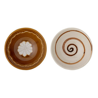 Schaal aardewerk bruin Heikki - set van 2