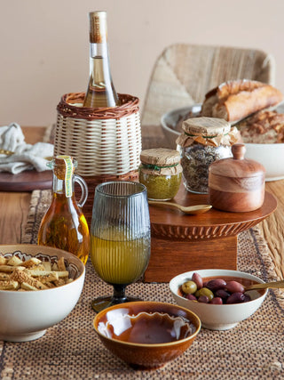 Schaal aardewerk bruin Heikki - set van 2