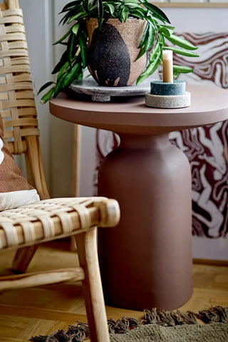 Table d’appoint aluminium brun Millan 44cm