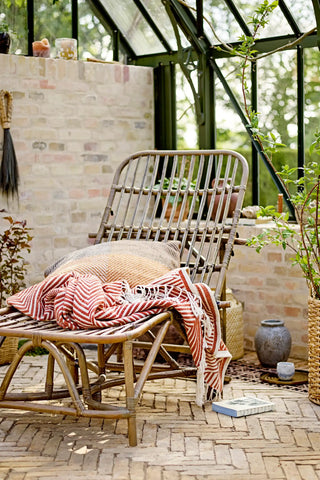 Ligstoel rotan bruin Dione