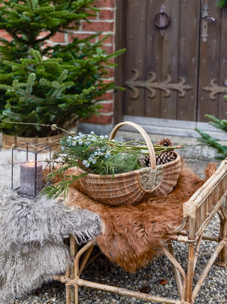 Basket rattan nature Vibber - set of 2