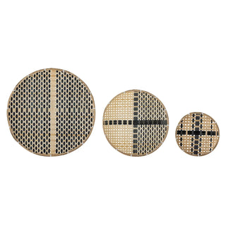 Décoration murale bambou noir Tona - set de 3