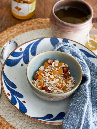 Schalenset aardewerk bruin Aster - set van 3