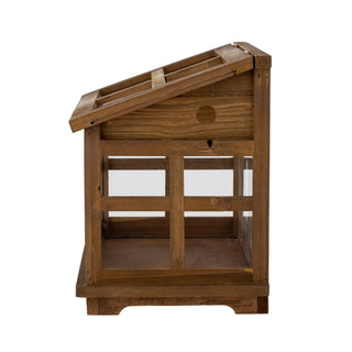 Vitrine en bois de pin brun Marti 25x40cm